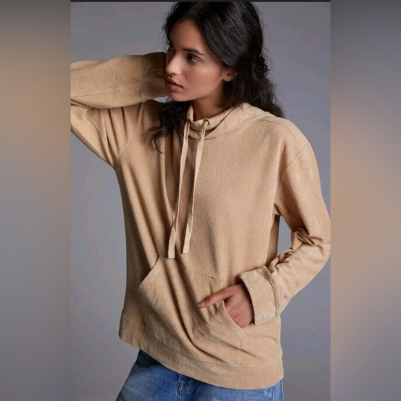 Anthropologie Daily Practice Ribbed Hoodie - Picture 1 of 9